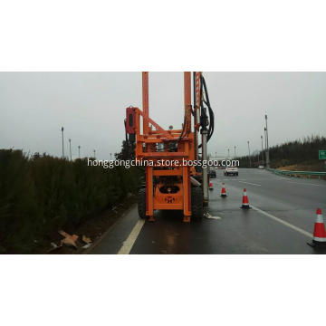 Pile Driver with Hydraulic Hammer